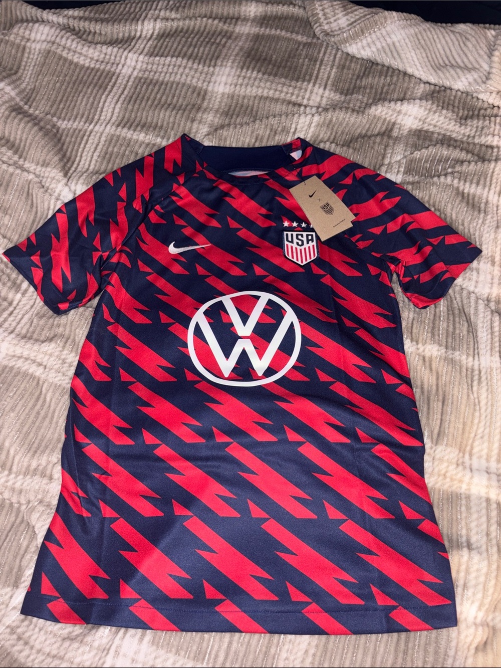 Nike USA Men’s Soccer Jersey Navy Blue and Red